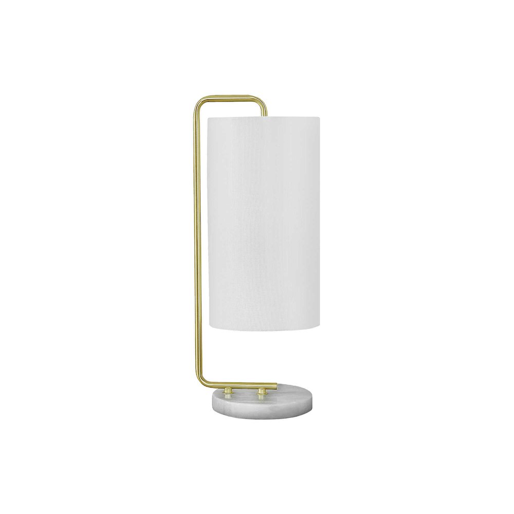 Lighting, 20"H, Table Lamp, White Marble, Ivory / Cream Shade, Contemporary. Picture 1