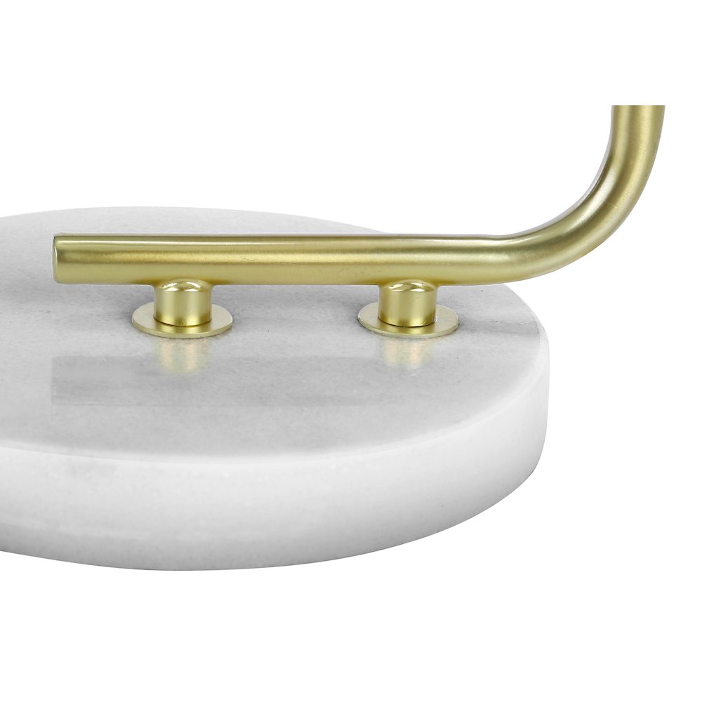 Lighting, 20"H, Table Lamp, White Marble, Ivory / Cream Shade, Contemporary. Picture 3