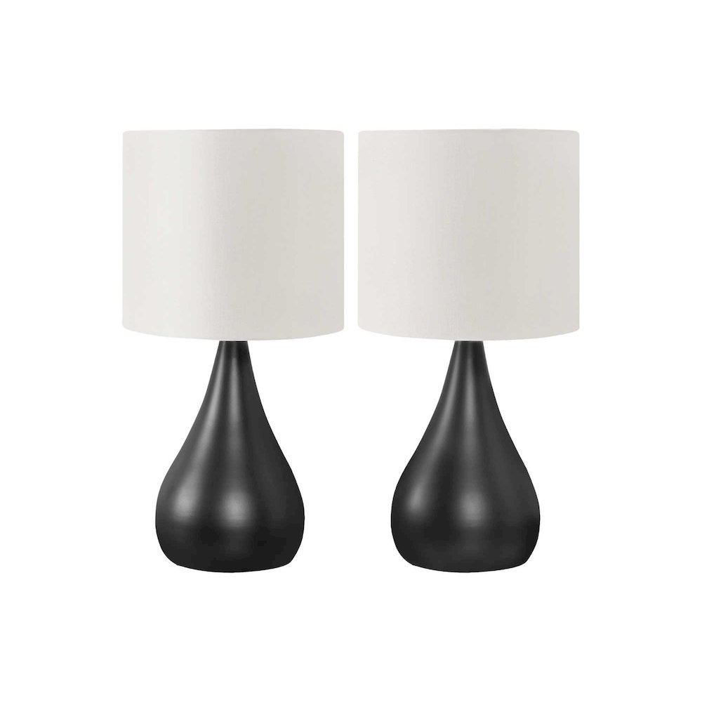 Lighting, Set Of 2, 18H, Table Lamp, Black. Picture 1