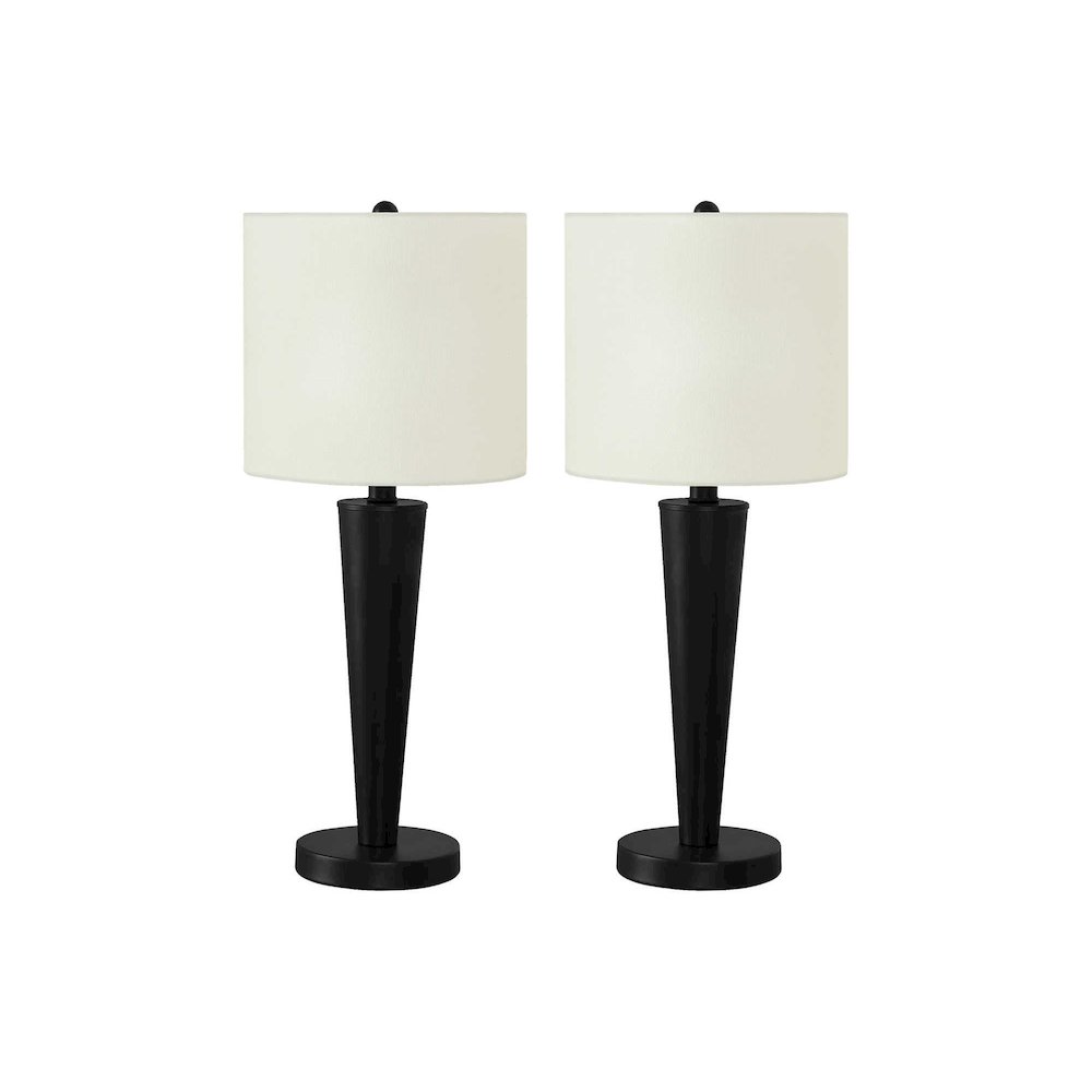 Lighting, Set Of 2, 24H, Table Lamp, Usb Port Included, Black. Picture 1