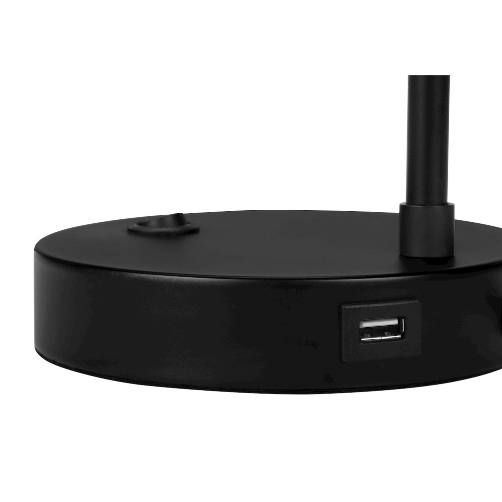 Lighting, 19H, Table Lamp, Usb Port Included, Black. Picture 3