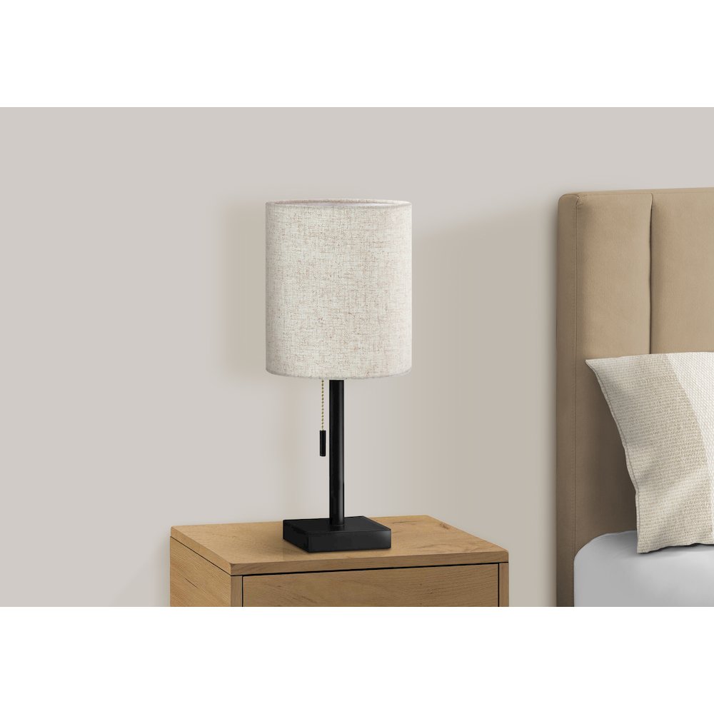 Lighting, Set Of 2, 17H, Table Lamp, Usb Port Included, Black. Picture 6