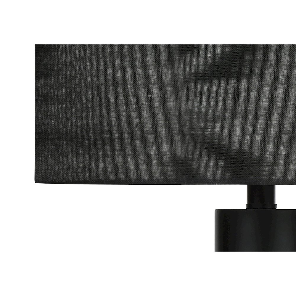 Lighting, 28"H, Table Lamp, Black Metal, Black Shade, Contemporary, Modern. Picture 2