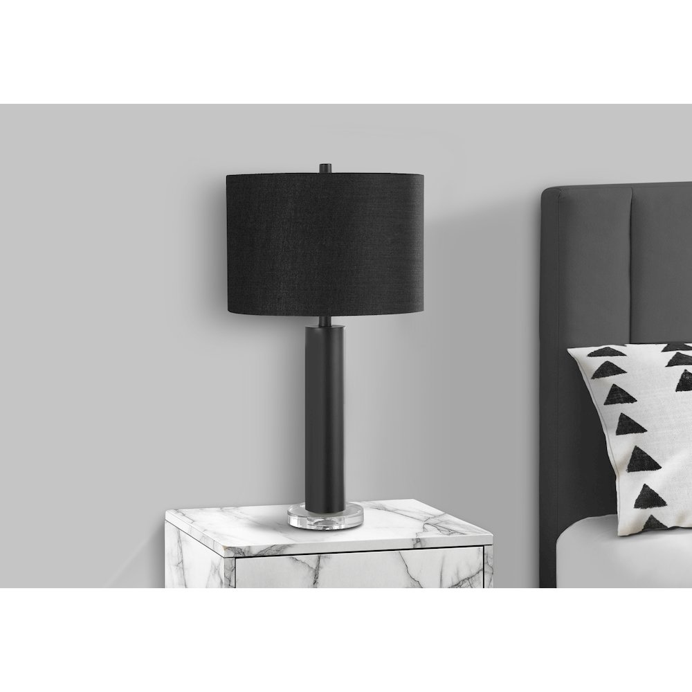 Lighting, 28"H, Table Lamp, Black Metal, Black Shade, Contemporary, Modern. Picture 6