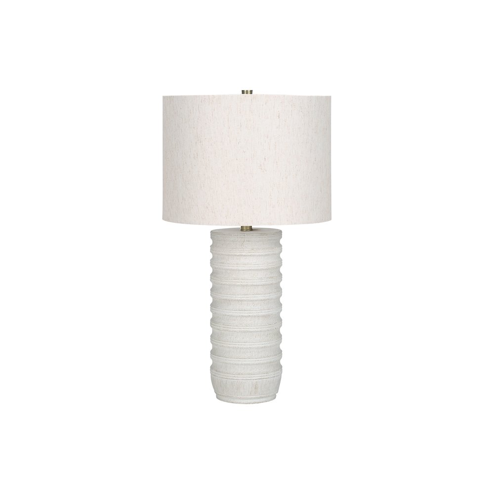 Lighting, 28"H, Table Lamp, Cream Resin, Ivory / Cream Shade, Transitional. Picture 1