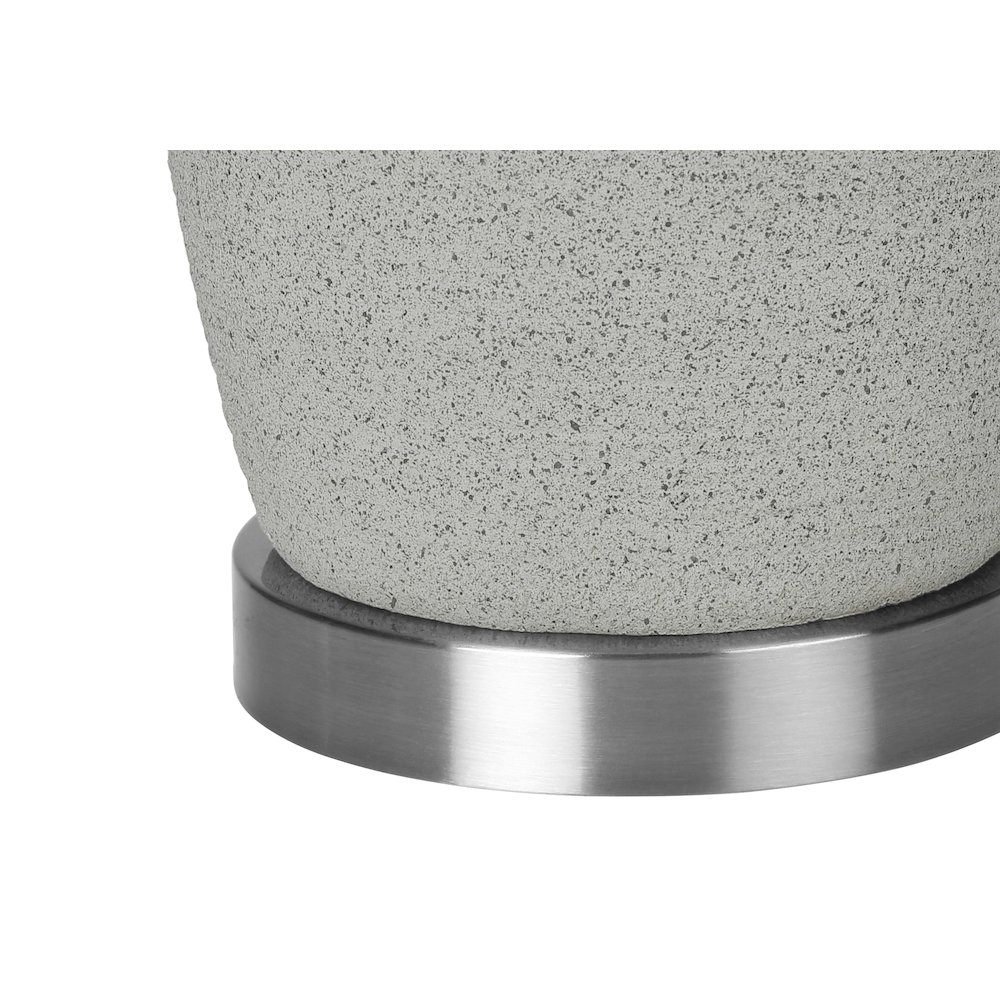 Lighting, 25"H, Table Lamp, Grey Ceramic, Grey Shade, Modern. Picture 2