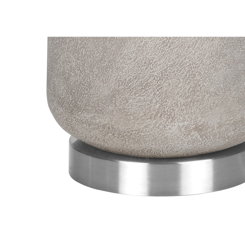 Lighting, 29"H, Table Lamp, Grey Resin, Ivory / Cream Shade, Modern. Picture 2