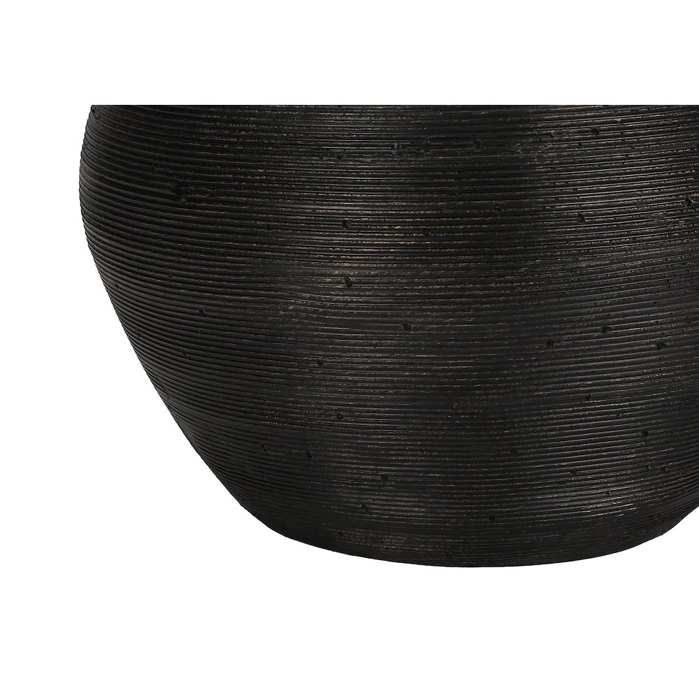 ="Lighting, 25""H, Table Lamp, Black Concrete, Ivory / Cream Shade, Contemporar. Picture 2