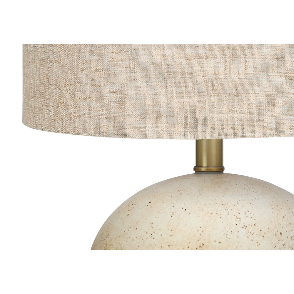 Lighting, 20"H, Table Lamp, Beige Concrete, Beige Shade, Contemporary. Picture 3