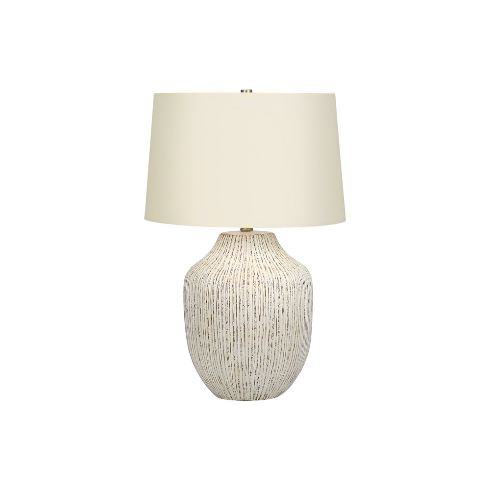 ="Lighting, 26""H, Table Lamp, Cream Ceramic, Ivory / Cream Shade, Transitional. Picture 1