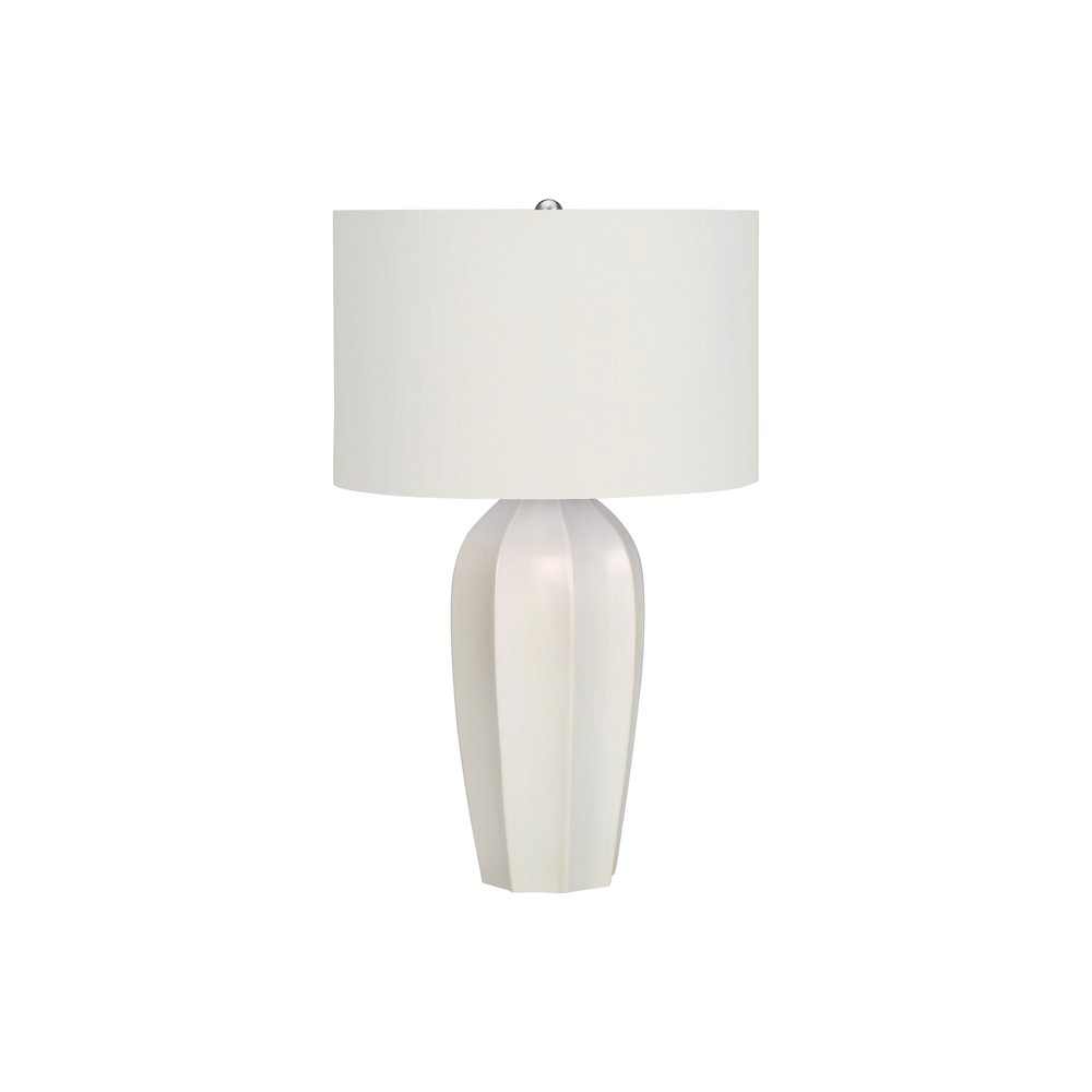 Lighting, 27"H, Table Lamp, Cream Ceramic, Ivory / Cream Shade, Modern. Picture 1