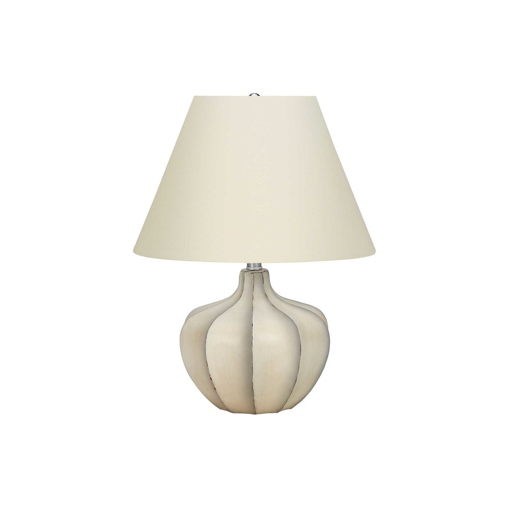 Lighting, 21"H, Table Lamp, Cream Resin, Ivory / Cream Shade, Transitional. Picture 1