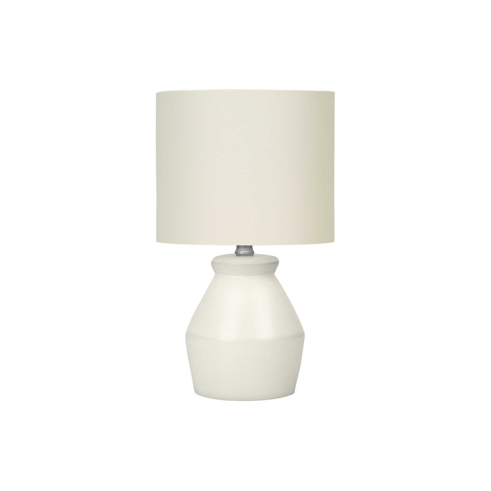 Lighting, 17"H, Table Lamp, Cream Ceramic, Ivory / Cream Shade, Modern. Picture 1