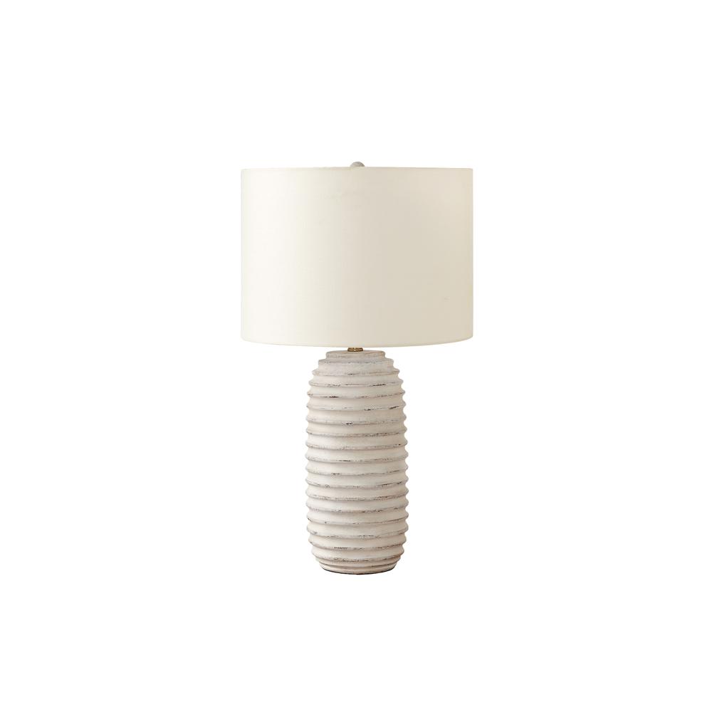 Lighting, 28"H, Table Lamp, Cream Resin, Ivory / Cream Shade, Transitional. Picture 1