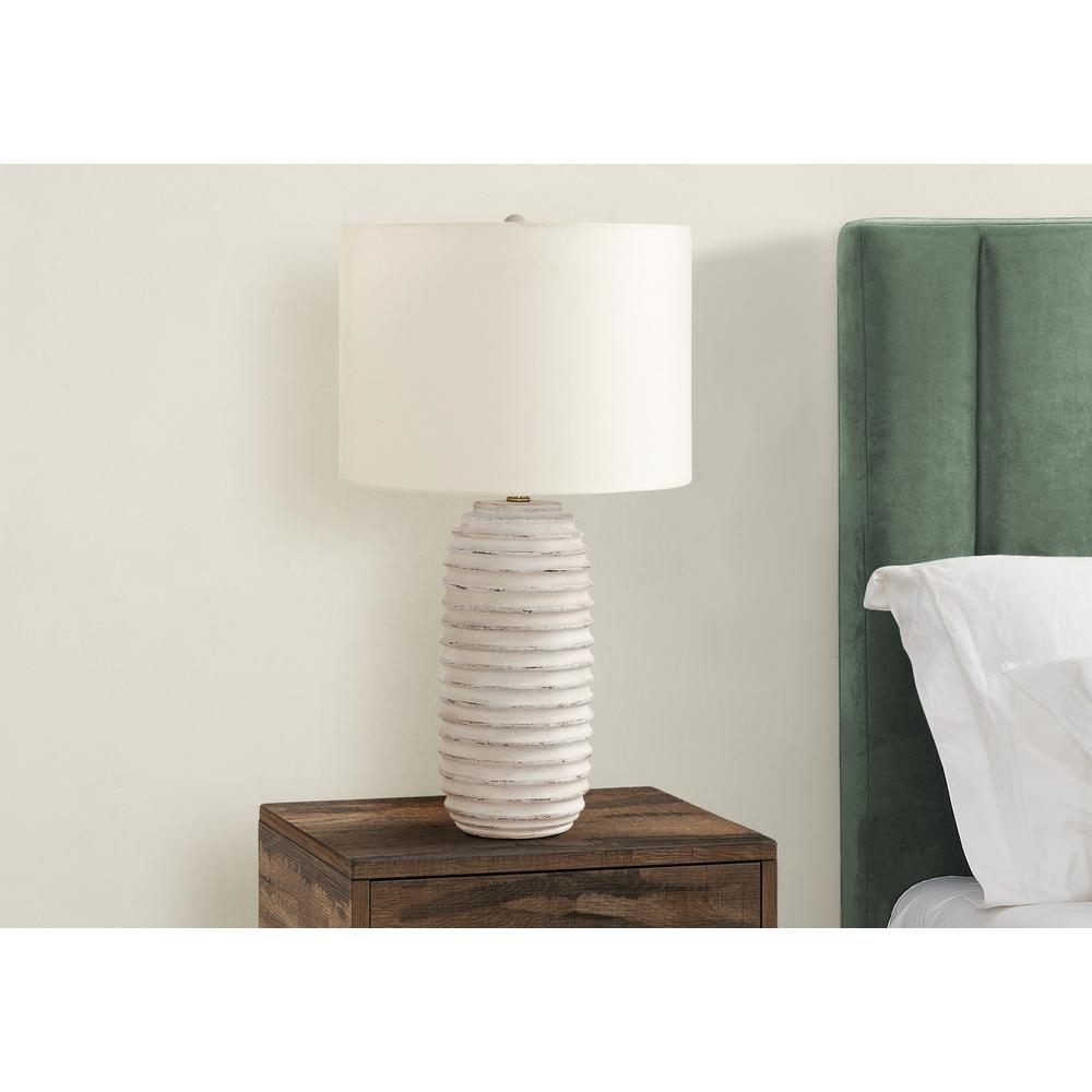 Lighting, 28"H, Table Lamp, Cream Resin, Ivory / Cream Shade, Transitional. Picture 6
