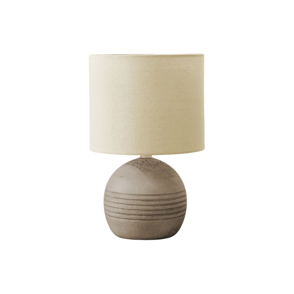 Lighting, 15"H, Table Lamp, Beige Resin, Beige Shade, Contemporary, Modern. Picture 1