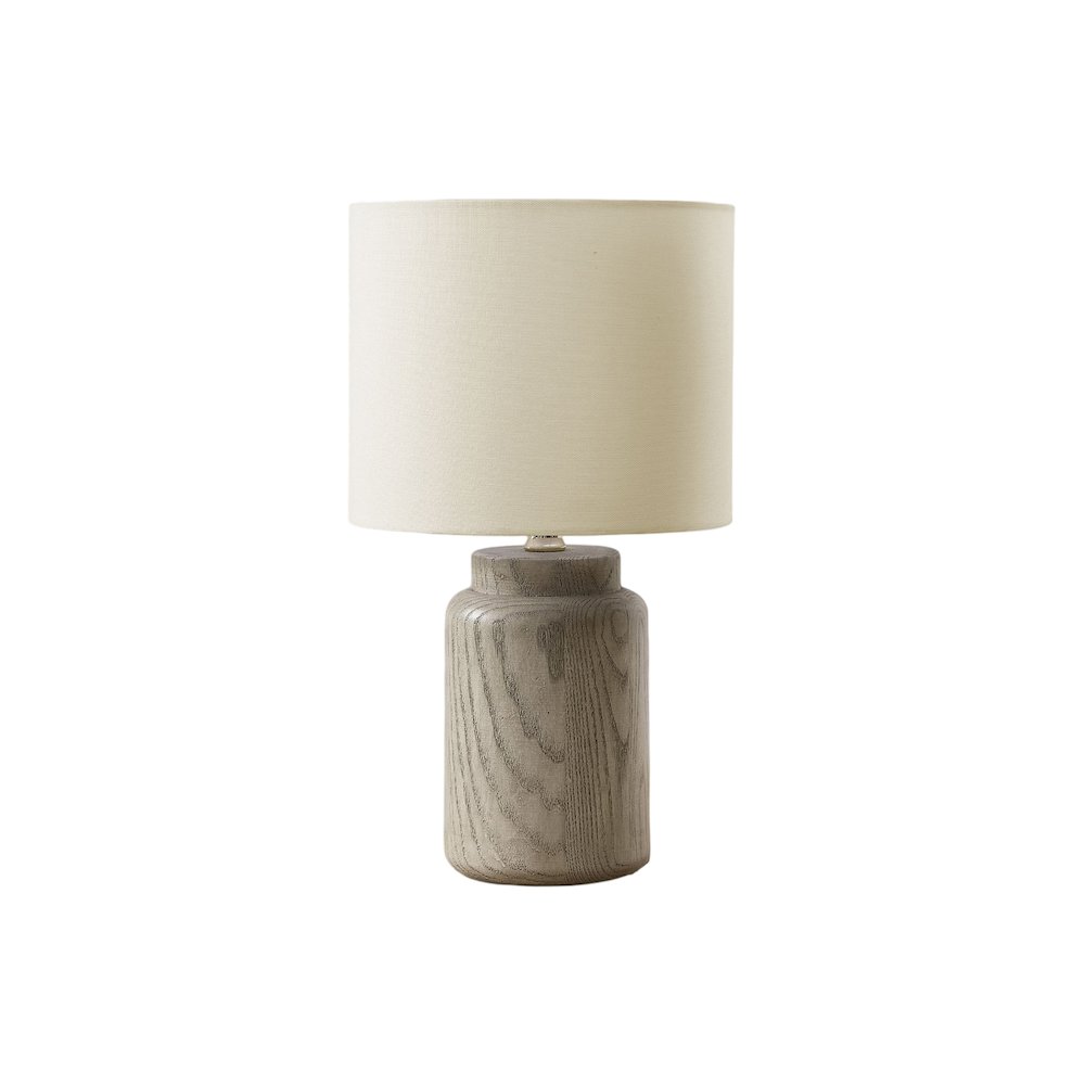 Lighting, 17"H, Table Lamp, Taupe Resin, Ivory / Cream Shade. Picture 1