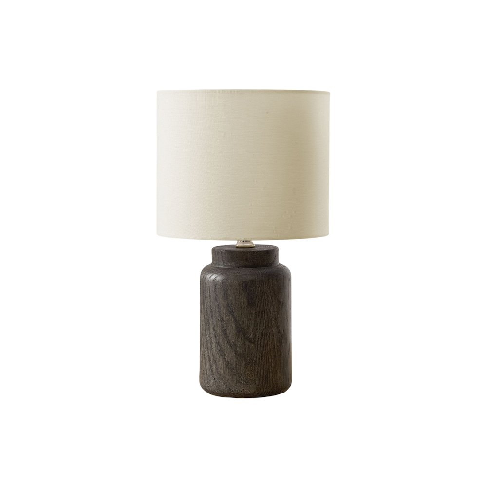 17"H, Table Lamp, Brown Resin, Ivory / Cream Shade, Contemporary, Modern. Picture 1