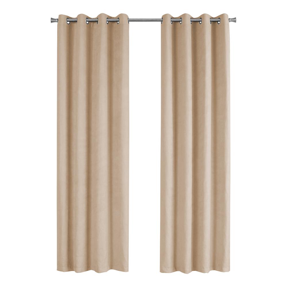 Curtain Panel, 2pcs Set, 54W X 84L, Room Darkening, Grommet, Living Room. Picture 1