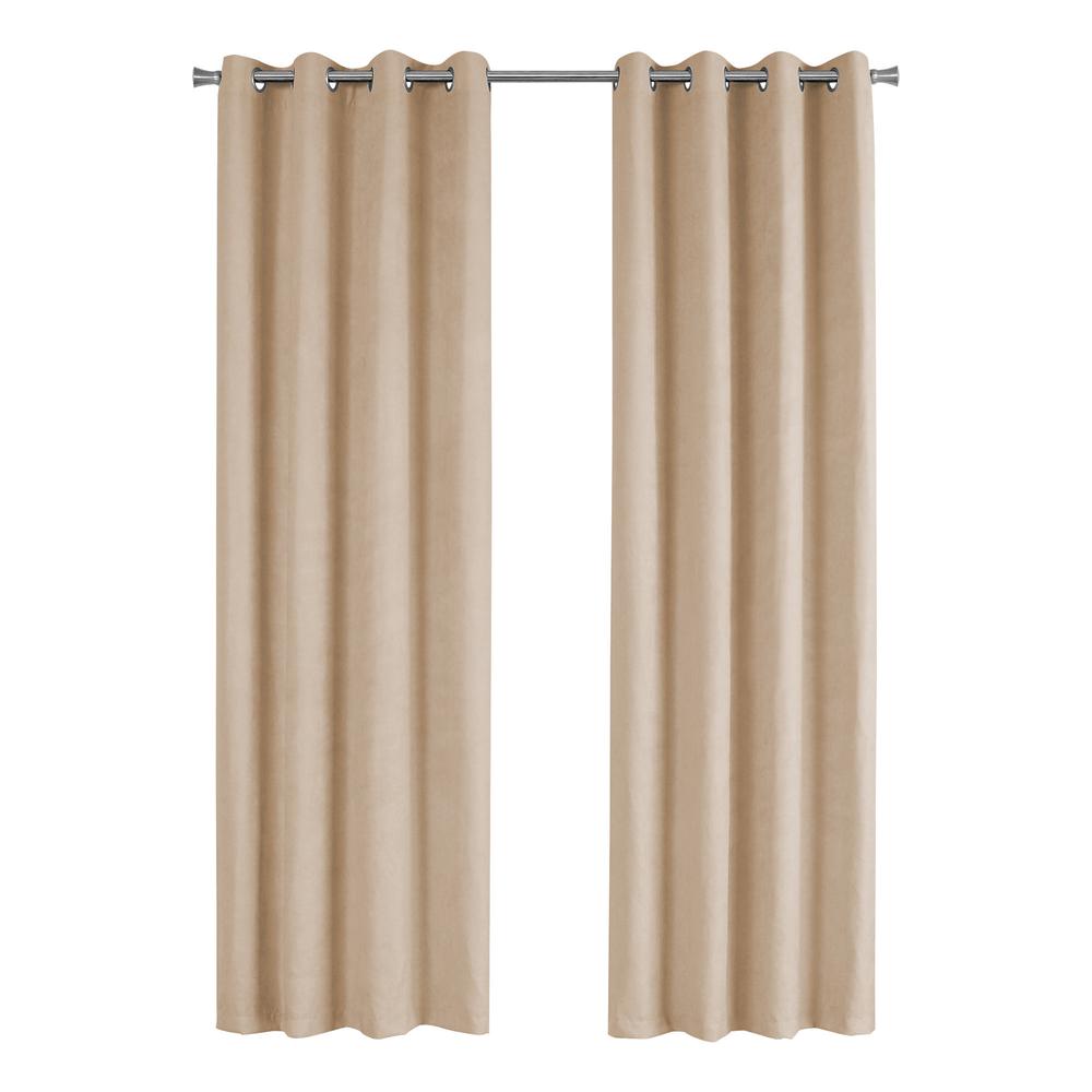 Curtain Panel, 2pcs Set, 54W X 95L, Room Darkening, Grommet, Living Room. Picture 1