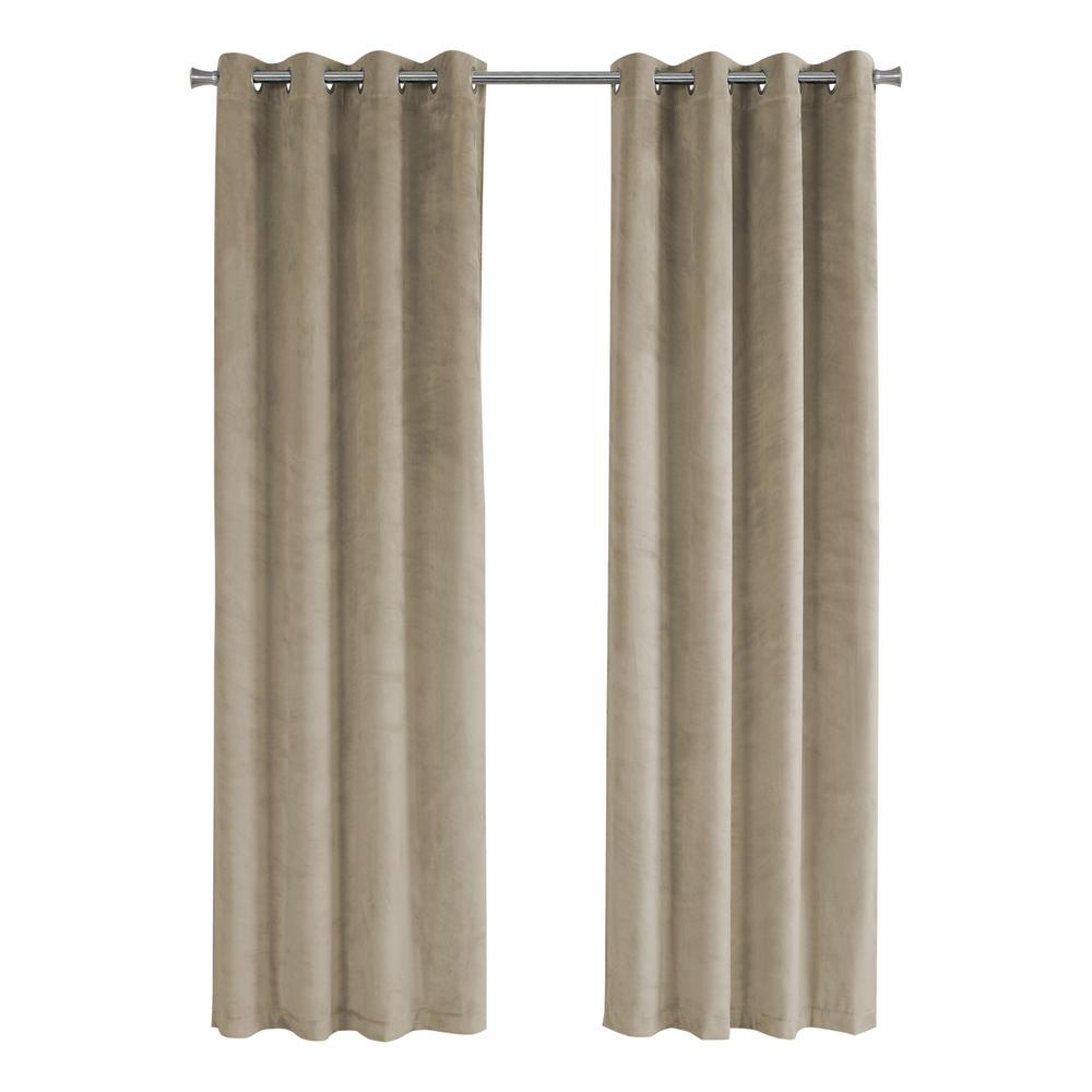Curtain Panel, 2pcs Set, 54W X 84L, Room Darkening, Grommet, Living Room. Picture 1