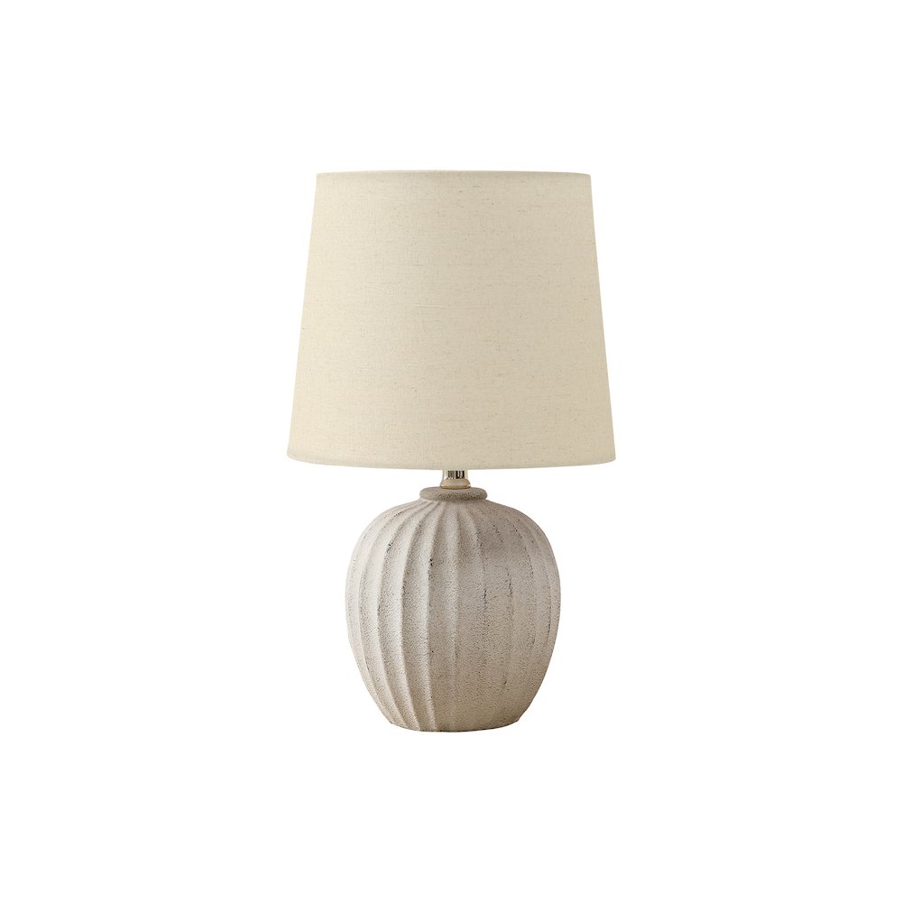 Lighting, 19"H, Table Lamp, Beige Resin, Beige Shade, Transitional. Picture 1