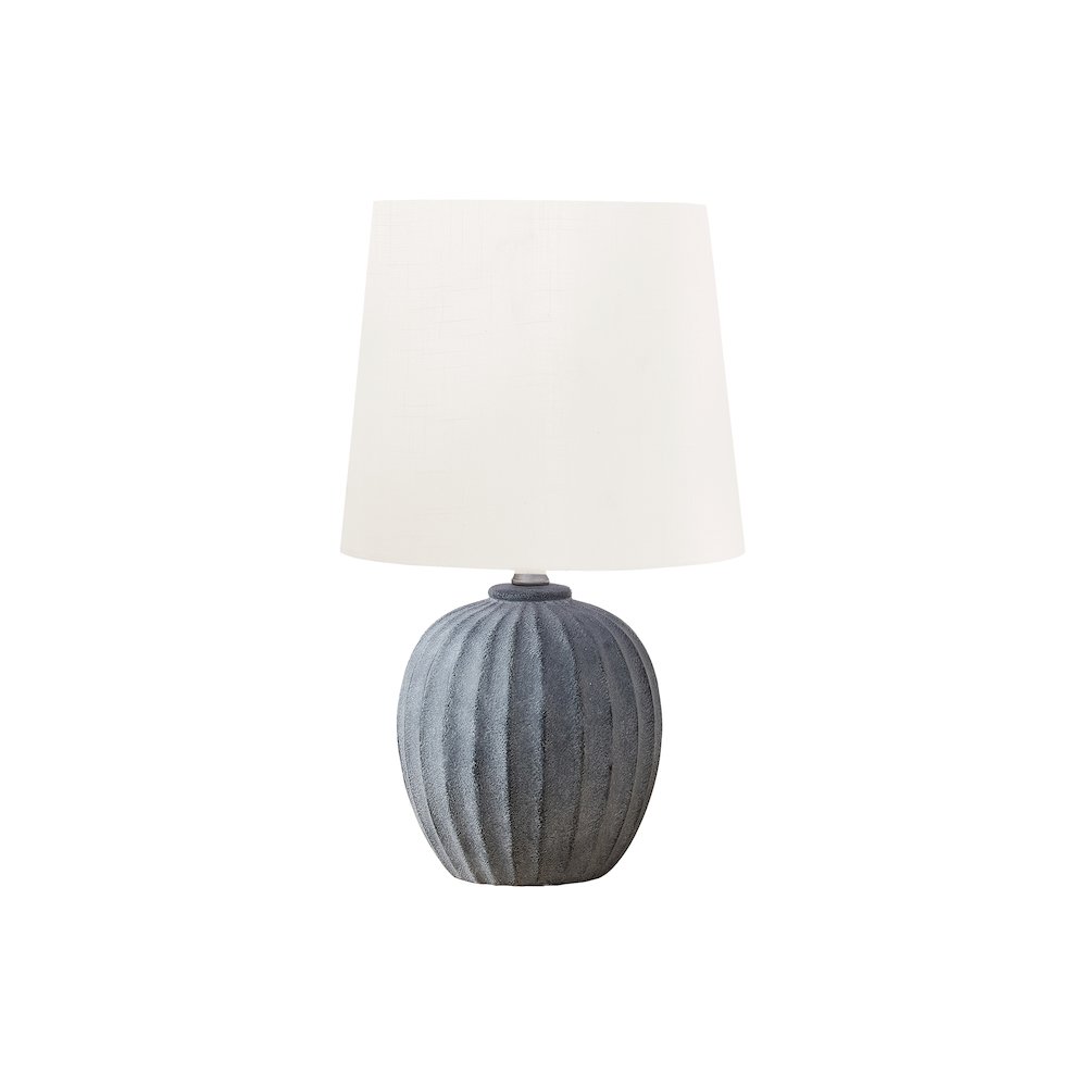 Lighting, 19"H, Table Lamp, Grey Resin, Ivory / Cream Shade, Transitional. Picture 1