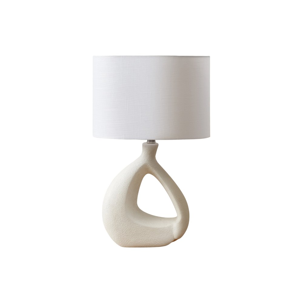 Lighting, 23"H, Table Lamp, Ivory Resin, Ivory / Cream Shade, Contemporary. Picture 1