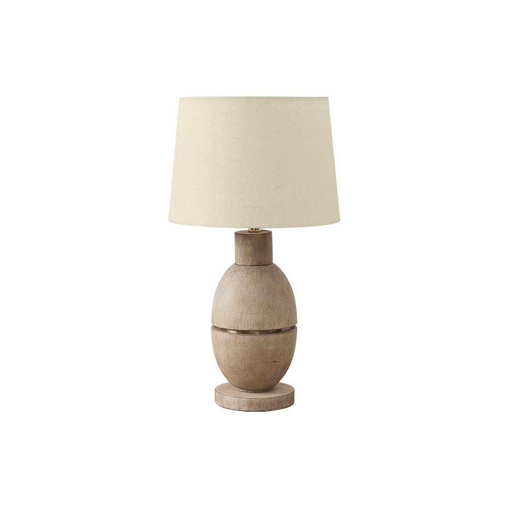 Lighting, 25"H, Table Lamp, Beige Resin, Beige Shade, Contemporary, Modern. Picture 1