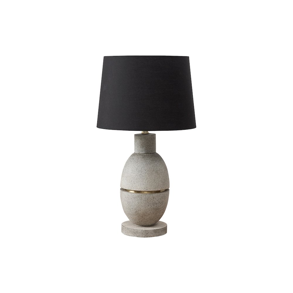 Lighting, 25"H, Table Lamp, Grey Resin, Black Shade, Contemporary, Modern. Picture 1