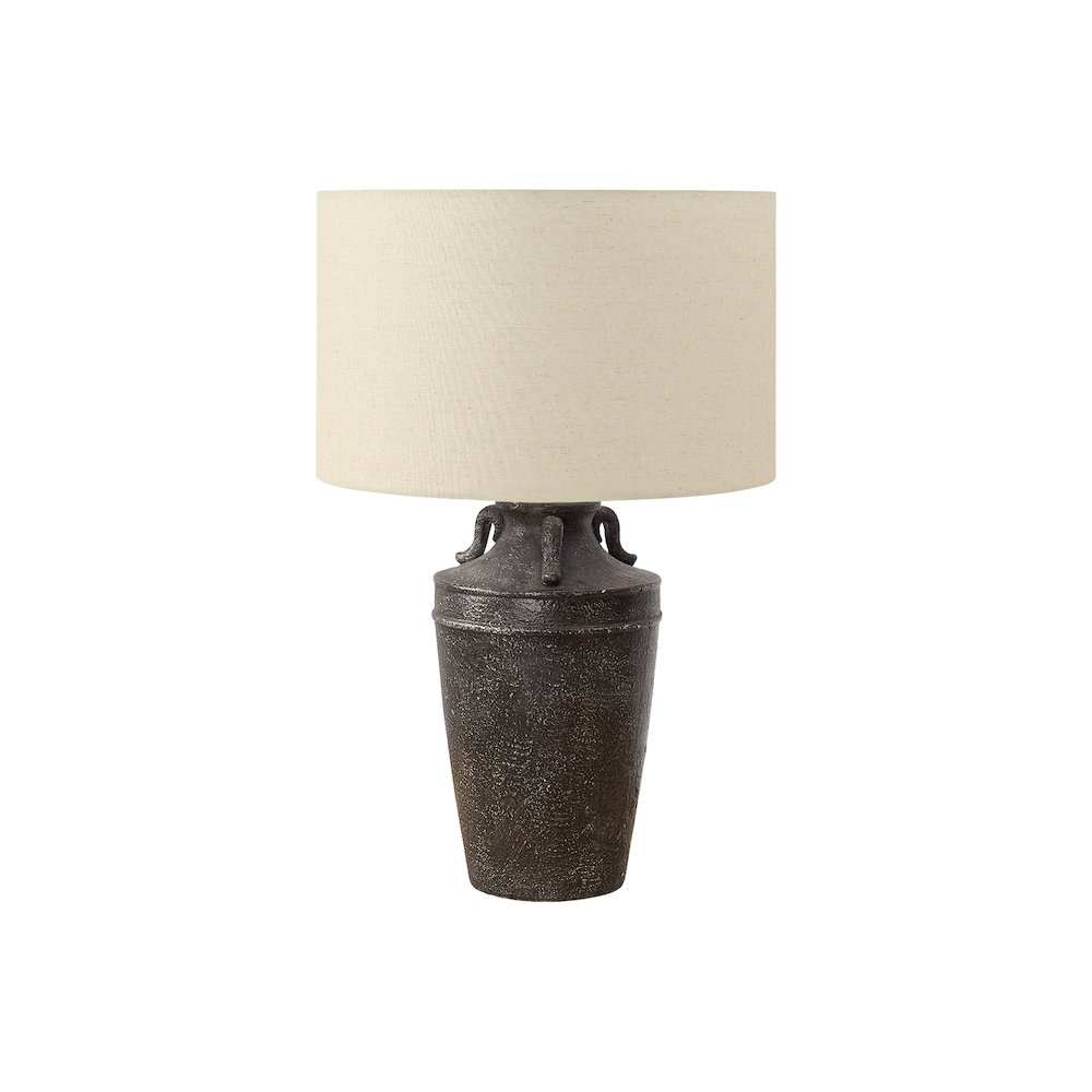 Lighting, 28"H, Table Lamp, Black Ceramic, Beige Shade, Transitional. Picture 1