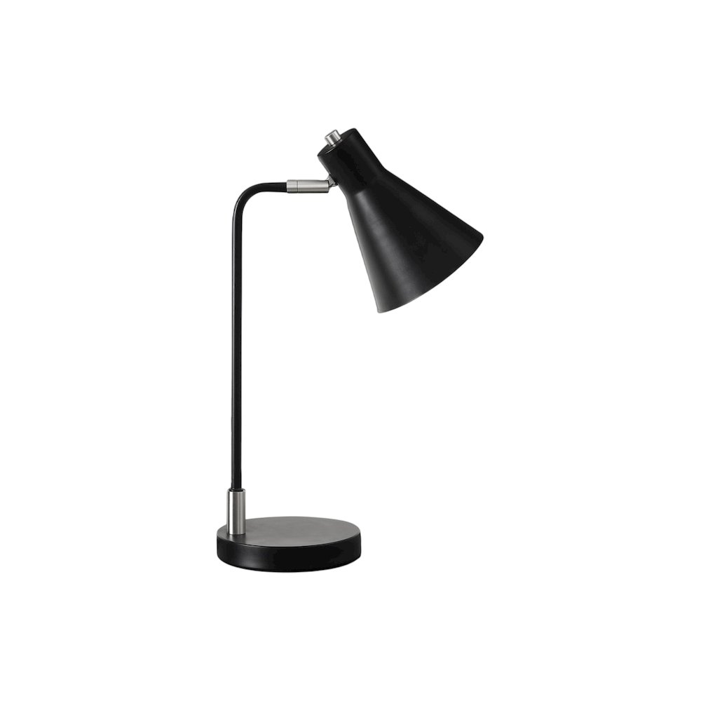 Lighting, 17"H, Table Lamp, Black Metal, Silver Metal, Contemporary. Picture 1