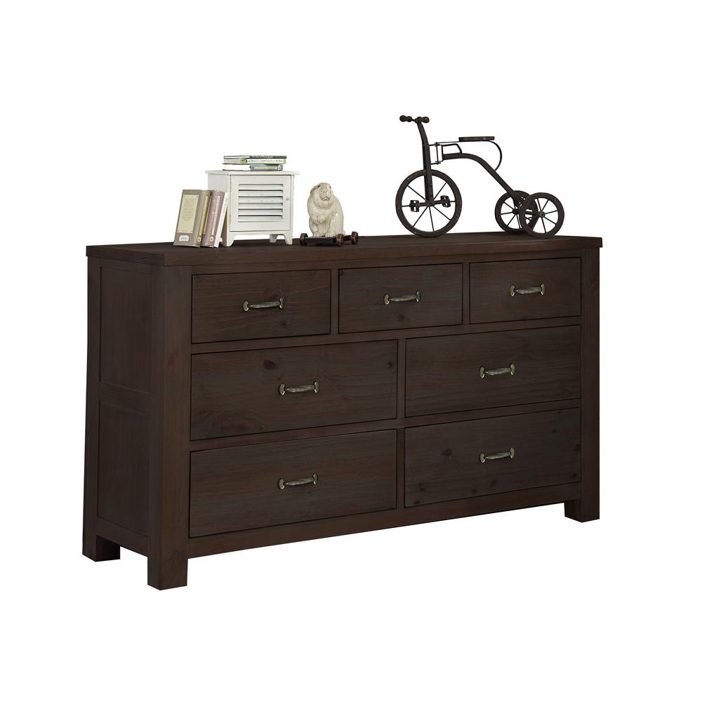 Hillsdale Kids and Teen Highlands Wood 7 Drawer Dresser, Espresso. Picture 3