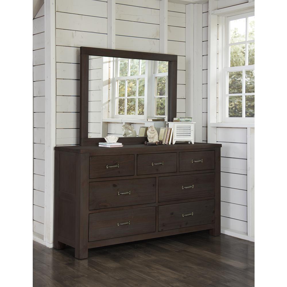 Hillsdale Kids and Teen Highlands Wood 7 Drawer Dresser, Espresso. Picture 4