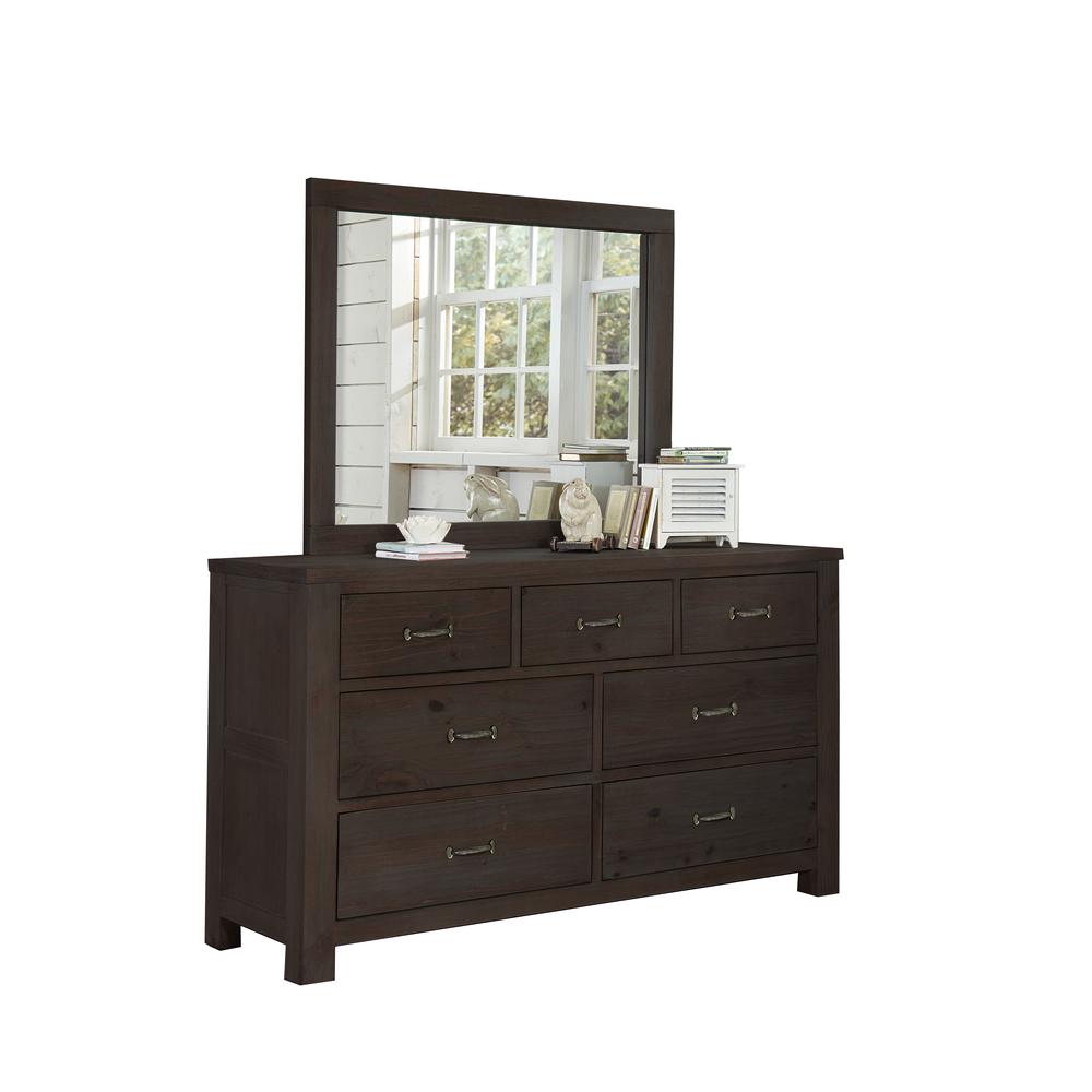 Hillsdale Kids and Teen Highlands Wood 7 Drawer Dresser, Espresso. Picture 1