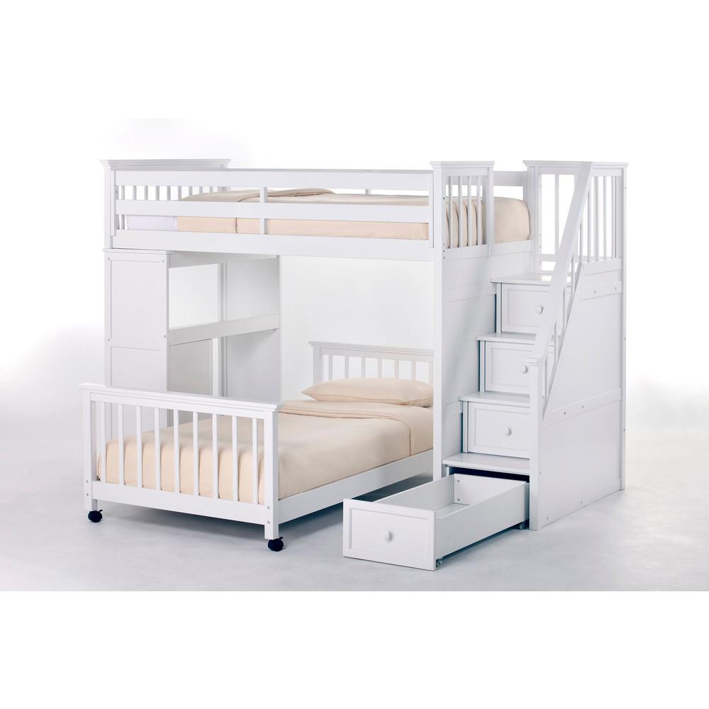 School House Twin Stair Loft w/ Desk End & Twin Lower Bed. Picture 2