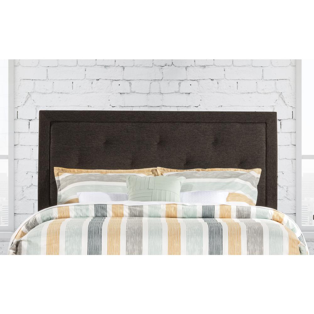 Becker Full Upholstered Headboard, Black/ Brown. Picture 2