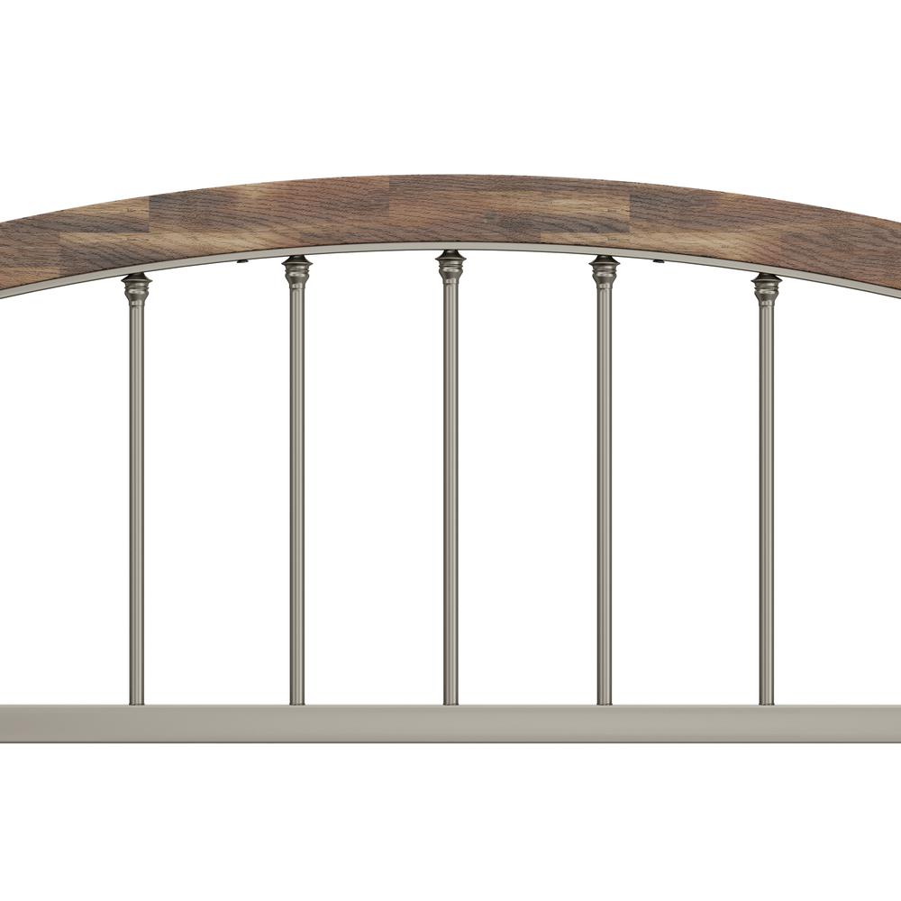 Hillsdale Furniture Bayfront Wood and Metal King Headboard Grill, Pewter. Picture 4