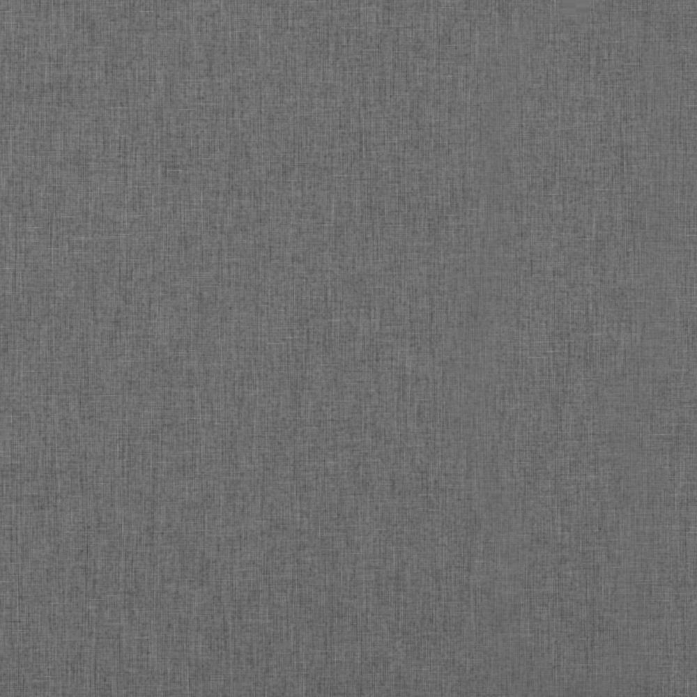 Queen Metal and Upholstered Bed without Frame, Matte Black with Gray Fabric. Picture 2