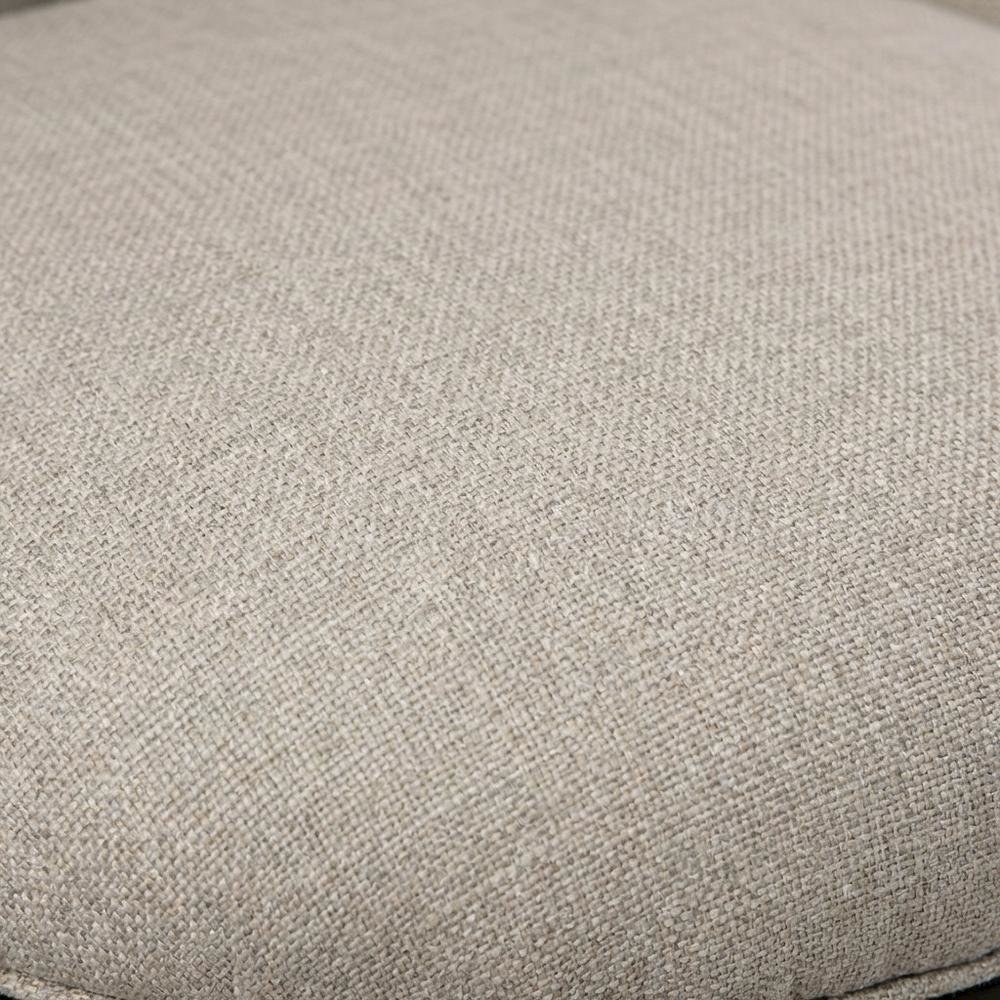Brown Fabric Round Counter Stool with High Back and Wood Construction. Picture 5
