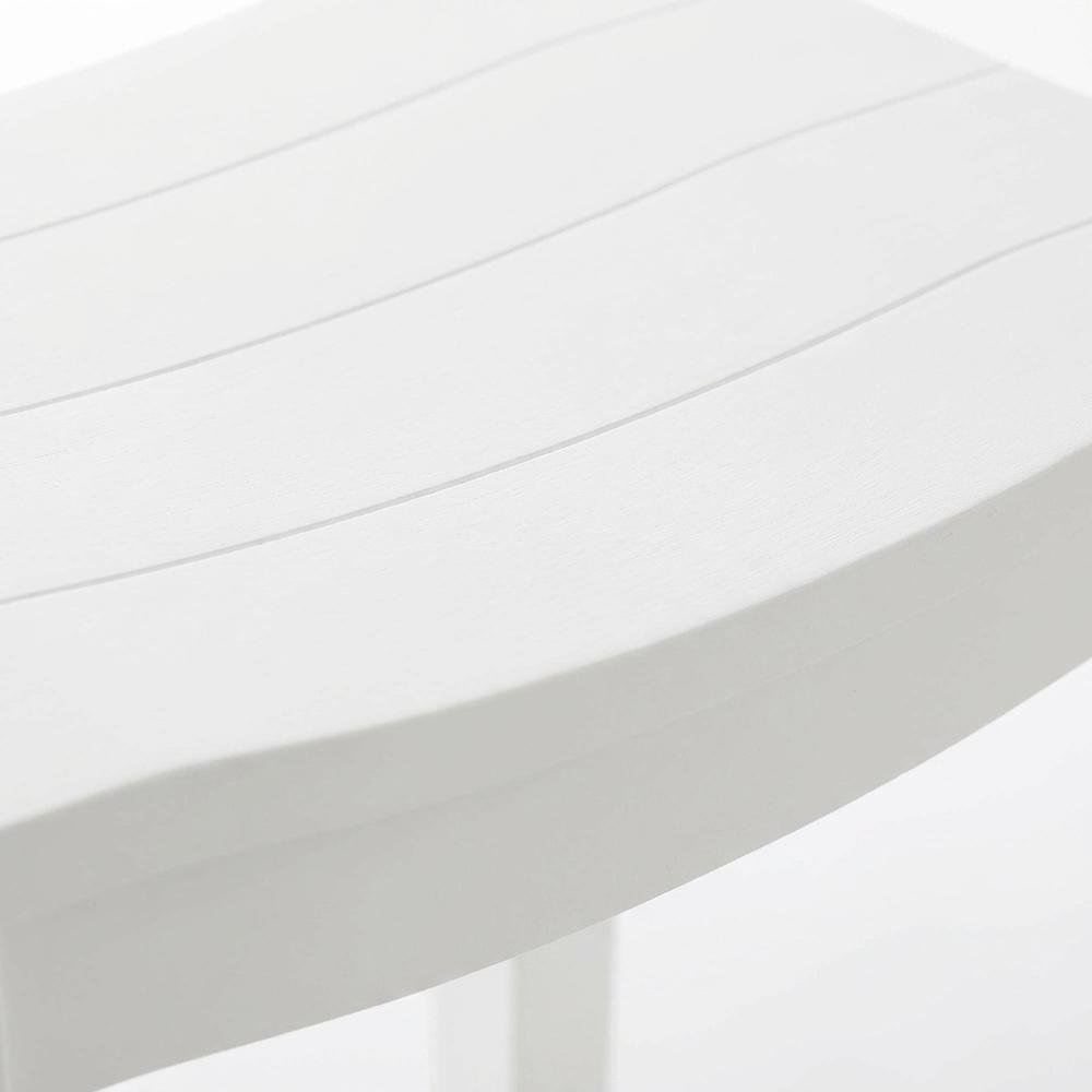 Wooden Backless Bar Stool with Footrest, Wood Bar Stools, White. Picture 6