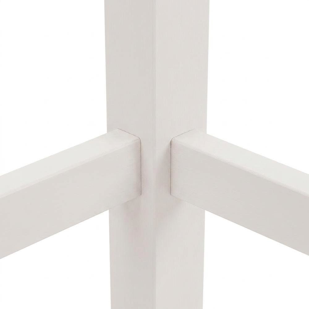 Wooden Backless Bar Stool with Footrest, Wood Bar Stools, White. Picture 7