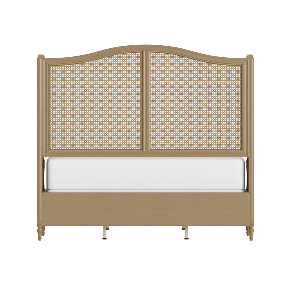 Sausalito Queen Wood Cane Bed, Medium Taupe. Picture 13