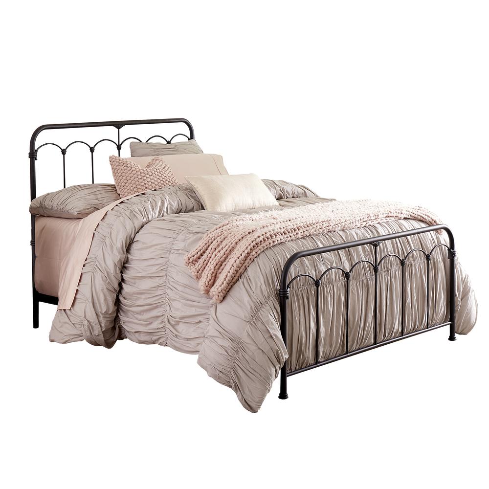 Jocelyn King Metal Bed, Black Sparkle. Picture 1