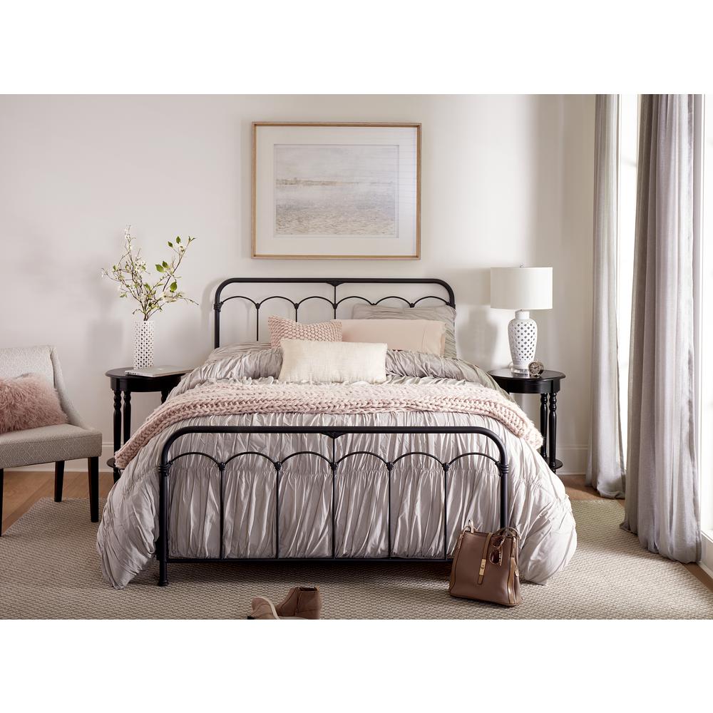 Jocelyn King Metal Bed, Black Sparkle. Picture 5