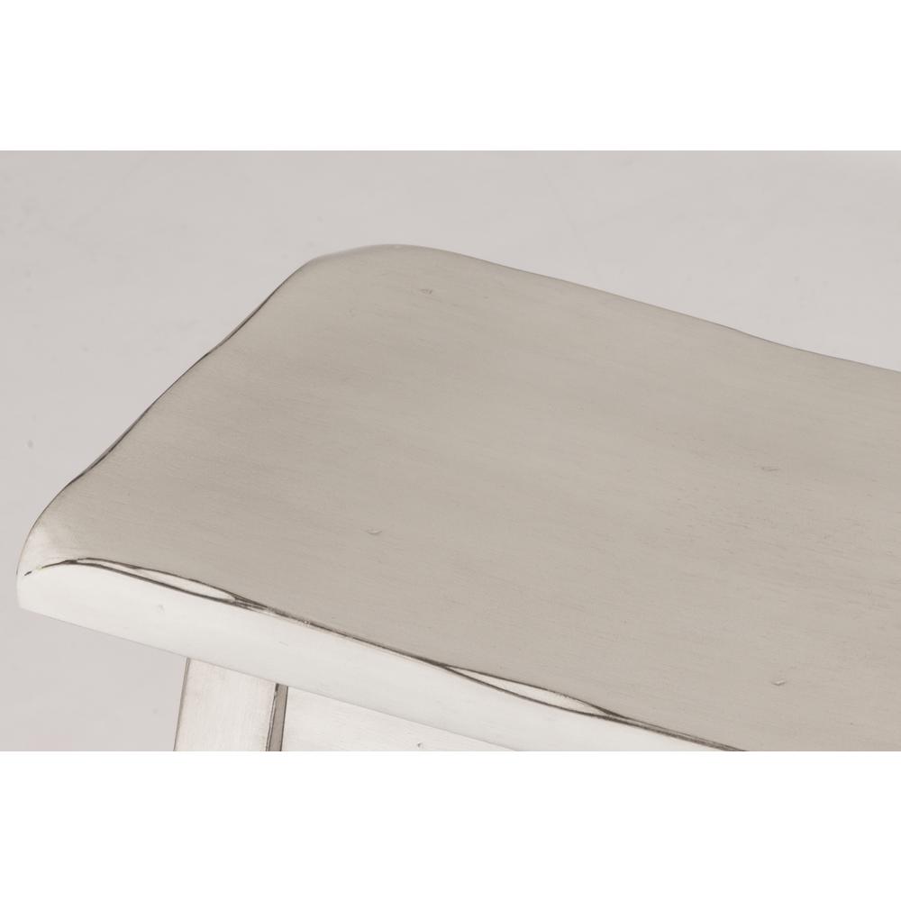 Moreno Non-Swivel Backless Counter Height Stool - Sea White Wood Finish. Picture 6