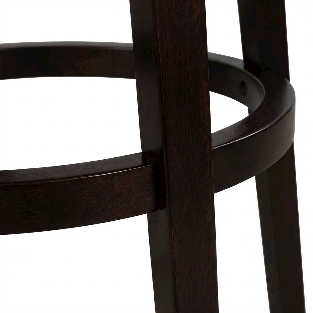 Cream Fabric Swivel Counter Stool with High Back and Floor Footrest. Picture 4