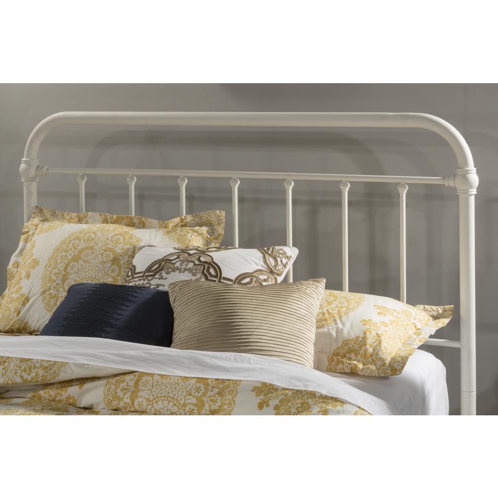 Kirkland Metal King Headboard without Frame, White. Picture 2