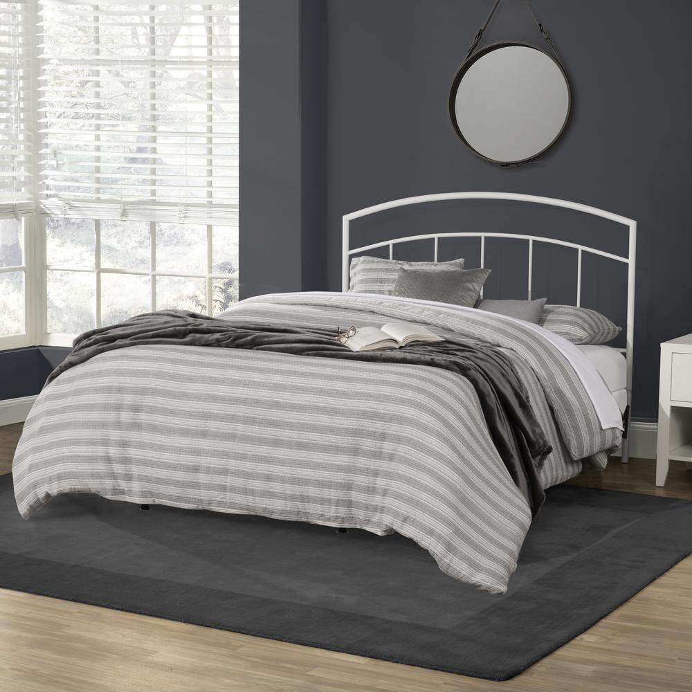 Julien Full/Queen Metal Headboard with Frame, Textured White. Picture 2