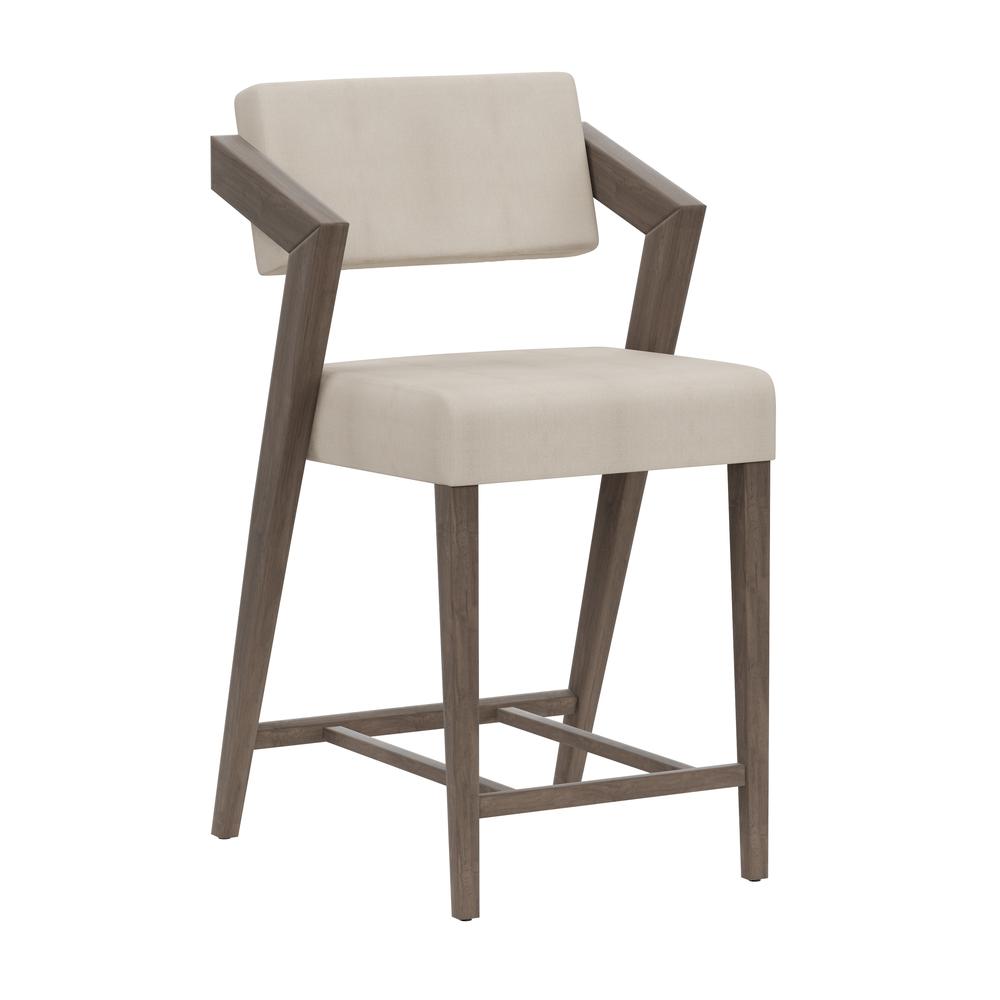 Snyder Wood Counter Height Stool, Aged Gray. Picture 1